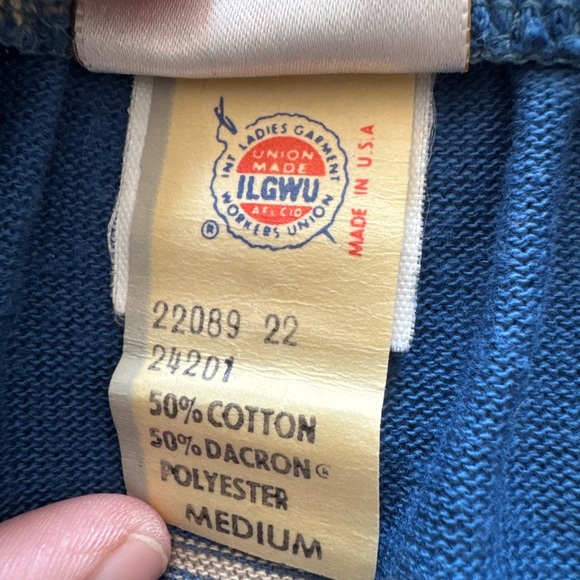 Vintage Koret Blue and White A-Line Midi - Union Made - Picture 4 of 7